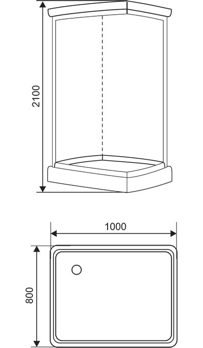 Душевая кабина STYLE S-47 (100 x 80)