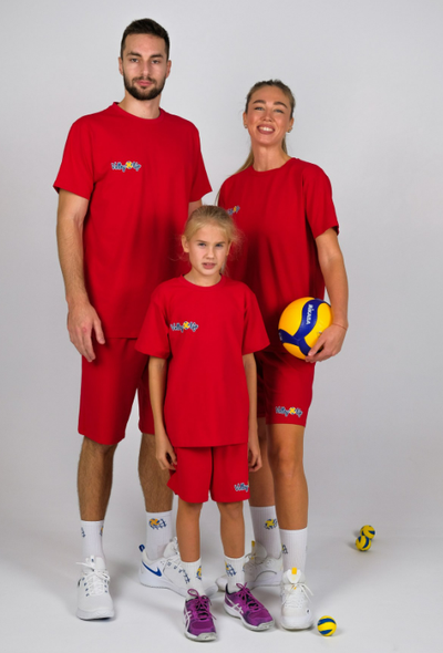 ТРЕНИРОВОЧНЫЙ КОСТЮМ VOLLEYLIFE КРАСНЫЙ детский (120-150 см)