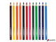 Карандаши цветные утолщенные ЮНЛАНДИЯ «СКАЗОЧНЫЙ МИР», 12 цветов, трехгранные, с ТОЧИЛКОЙ. 181370