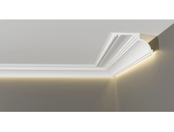 Потолочный плинтус DECOR-DIZAYN DD517, из дюрополимера, под покраску, ударопрочный, 2 метра