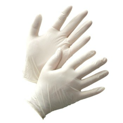 Перчатки латексные S (белые) (100шт.)