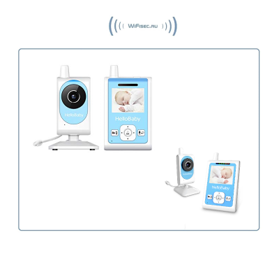 Комплект WiFi видеоняня HelloBaby HB25, монитор и одна видеокамера с DVR