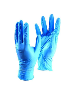 Перчатки нитровиниловые L (синие, винил) (100 шт.)