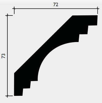 Карниз 1.50.199 - 73*72*2000мм