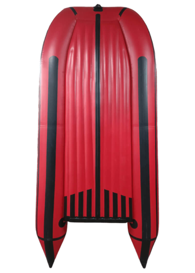 Моторная лодка ДИКИЙ 380 НДНД красный днище защита