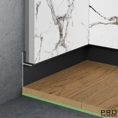 Теневой плинтус скрытого монтажа Pro Design Panel 7208 Черный Муар