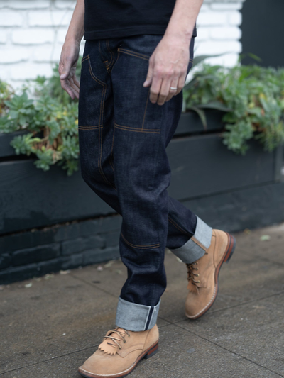 Джинсы =Brave Star= Die Hard Double Knee 14oz Hardline Japan Selvage Denim Jean