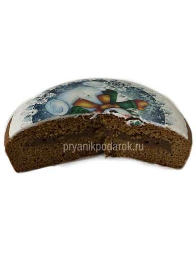 Пряник  заварной имбирный "С Новым Годом"  с начинкой вареная сгущенка с грецким орехом  1500 гр.