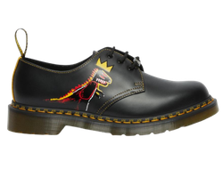 Полуботинки Dr.Martens 1461 с желтой строчкой черные