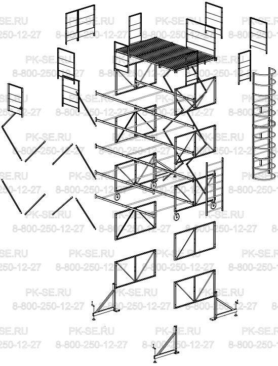 Вышка-платформа с лестницей ВПЛ-5,3
