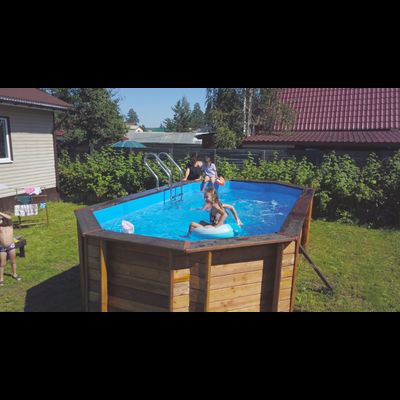 Деревянный морозоустойчивый бассейн "Баргузин" 500 х 250 х 145 см Кристалл