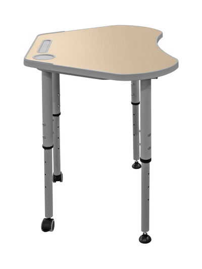 Ученический стол трапеция ШСТ72 с литой бесшовной кромкой