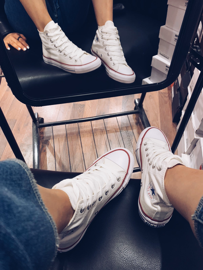 Белые высокие кеды Converse All Star