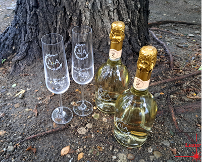 Набор свадебных фужеров и шампанского с гравировкой