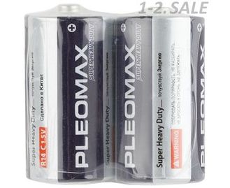2000000018829/8801790353541 Элемент питания Pleomax Super Heavy  R14/343 2S   (16306), 2шт/уп.
