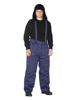 Брюки мужские зимние тк.грета т-синие