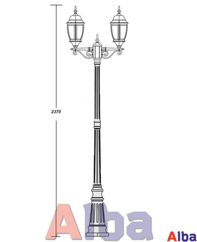 Садово парковый светильник Arsenal 209 А gold