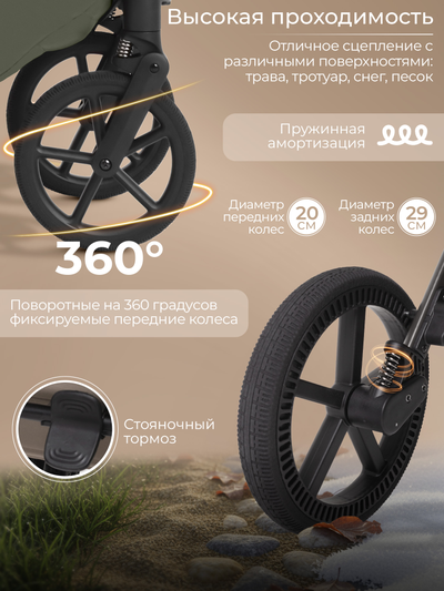 Коляска 2 в 1 Sweet Baby Orso Dark Green