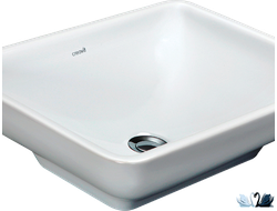 хРаковина Creavit TP140.00000, 50 см, накладная, прямоугольник, белый цвет