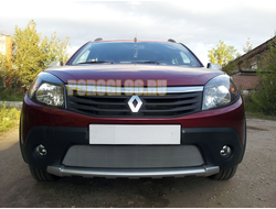 Защита радиатора Renault Sandero Stepway 2010-2014 chrome