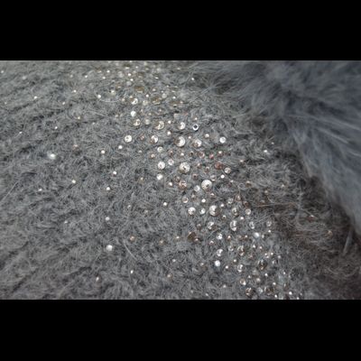 Женский головной убор с меховой опушкой Vizio Италия 6470 TP серый