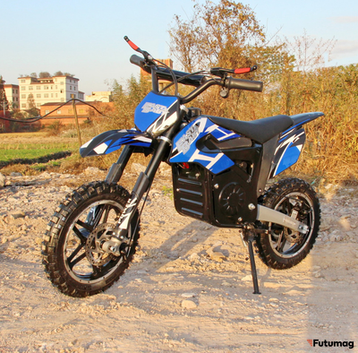 Электромотоцикл GreenCamel Питбайк DB400, 48V 1200W R10 быстросъемная батарея синий