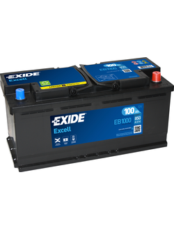 АККУМУЛЯТОР АВТОМОБИЛЬНЫЙ EXIDE EXCELL EB1000 R+ 100Ah 850А (En)