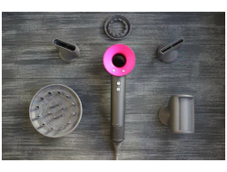 Фен для волос Supersonic Hd 08, синий, золотой с 5 насадками для dyson