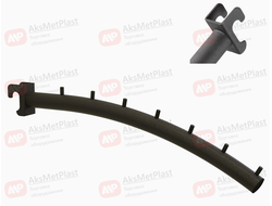 MB-M216 Кронштейн дугообразный 7 штырьков на овал трубу черный