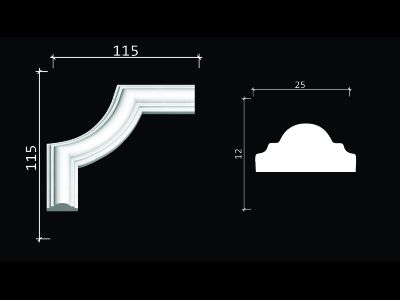 Декоративный уголок C1-DD35 (комплект 4 штуки)
