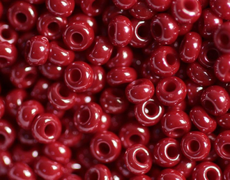 Бисер чешский круглый preciosa 10/0, блестящий красный (98190), 50 грамм
