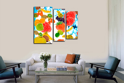 Модульная картина "Круговорот фруктов"