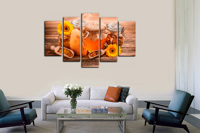 Модульная картина "Домашний мед"