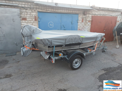 Тент на лодку САЛЮТ Realcraft 370 ( лекало в WELLBOAT 37 NEXT арт. 947, 856)