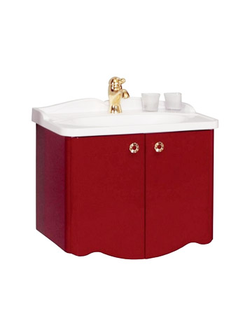 АКВАТОН. Тумба-умывальник "Венеция 65" бордо 1552-1.94 с раковиной "Венеция 650" белая 69-R.01.01