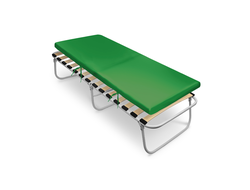 Кровать раскладная усиленная с мягким матрасом РК7М, рисунок зеленый