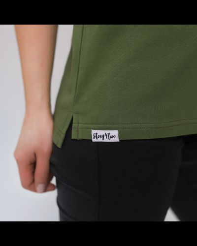 Футболка женская прямого кроя   (хвойный) - 48