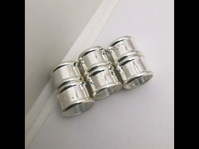 УЦЕНЕННЫЙ ТОВАР! Магнитная застежка "Бамбук"  - 12мм - СВЕТЛОЕ СЕРЕБРО