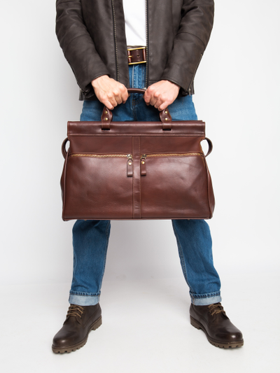 Кожаный саквояж Veano Premium brown (арт. 4004-53)