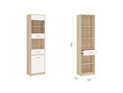 Шкаф-Пенал 1в1д1ящ Дуб Сонома