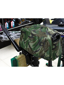 Чехол для капота лодочного мотора Fish3 камуфляж (ткань болонь, внутри стеганая) на резинке