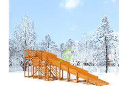 Зимняя горка "IgraGrad Snow Fox", скат 10 м