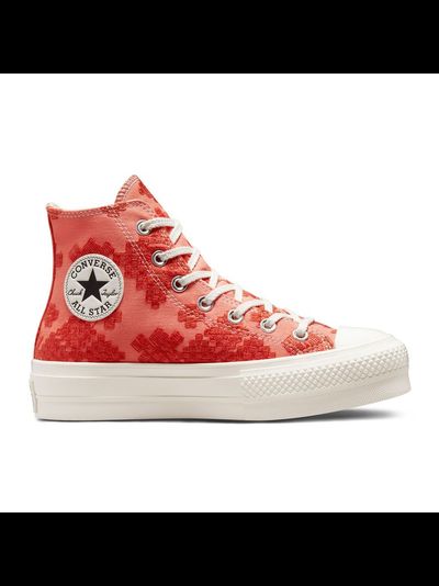 Кеды Converse Chuck Taylor Lift Festival Broderie High Top Bright Madder A02233C