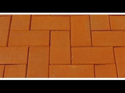 Клинкерная брусчатка тёмно-красная ЛСР, 200*100*50 мм