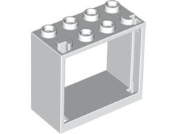 Window 2 x 4 x 3 - Hollow Studs, White (60598 / 4584888)