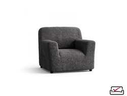 Чехол на кресло Верона Антрацит. Защита мягкой мебели от животных. ИТАЛИЯ