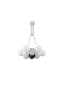 08475-13 01 Подвес Алди белый E27 13*5W (в комплекте 13 белых и 1 цветной плафон)