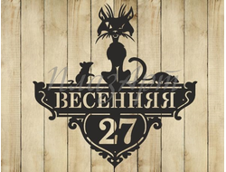 адресная табличка кошка и мышка