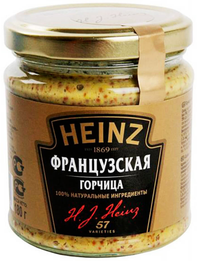 ФРАНЦУЗСКАЯ ГОРЧИЦА Heinz с дроблеными зернами 180 г