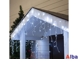 Бахрома 3*0.5 м БЕЛЫЙ ХОЛОДНЫЙ, мерцание IP 54